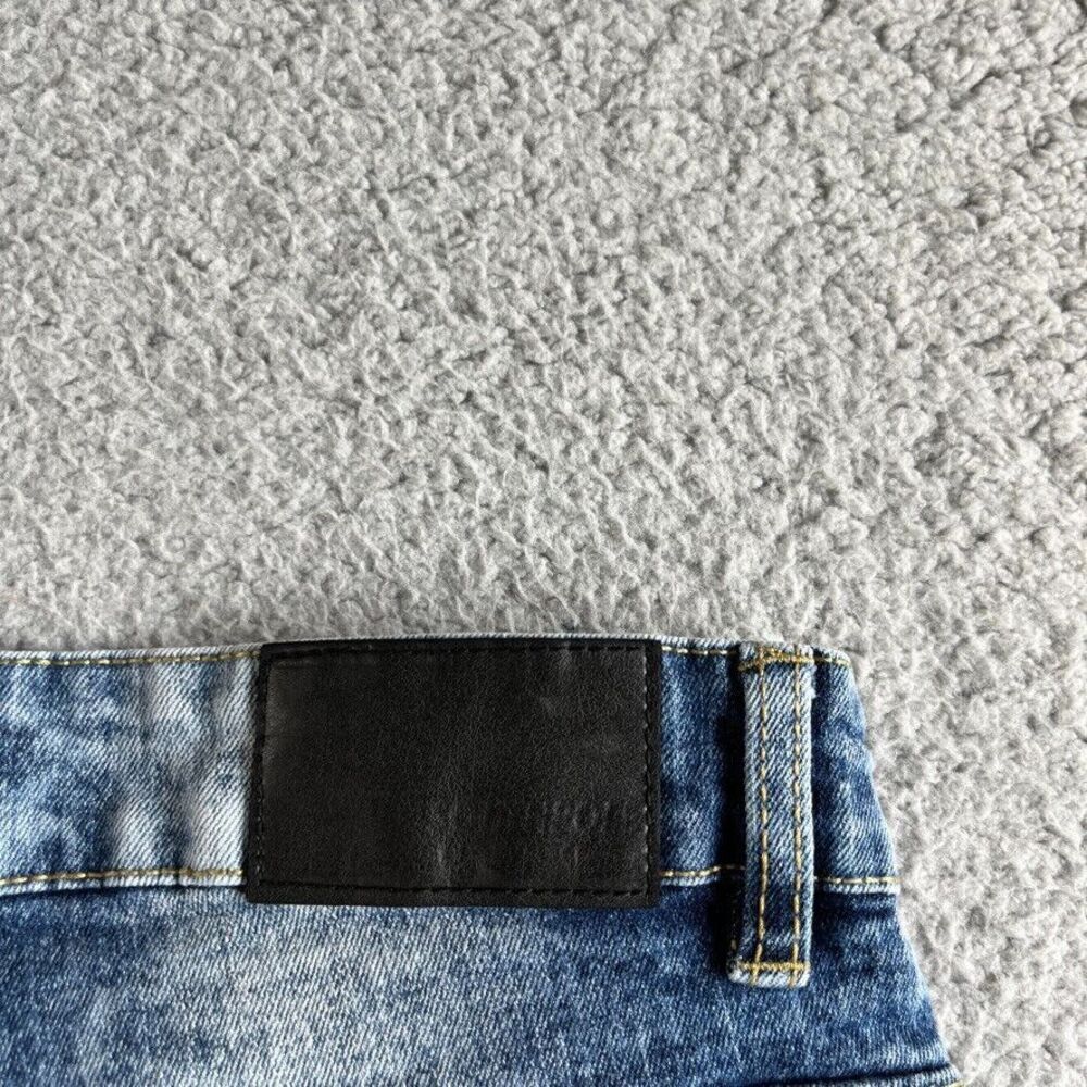 Southpole Shorts Mens 34 Blue Bermuda Denim Jean‎ Slim Ripped Stretch Bike [35] - Picture 8 of 13